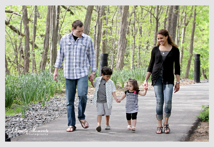 Image of parents and kids walking: maryland photographer