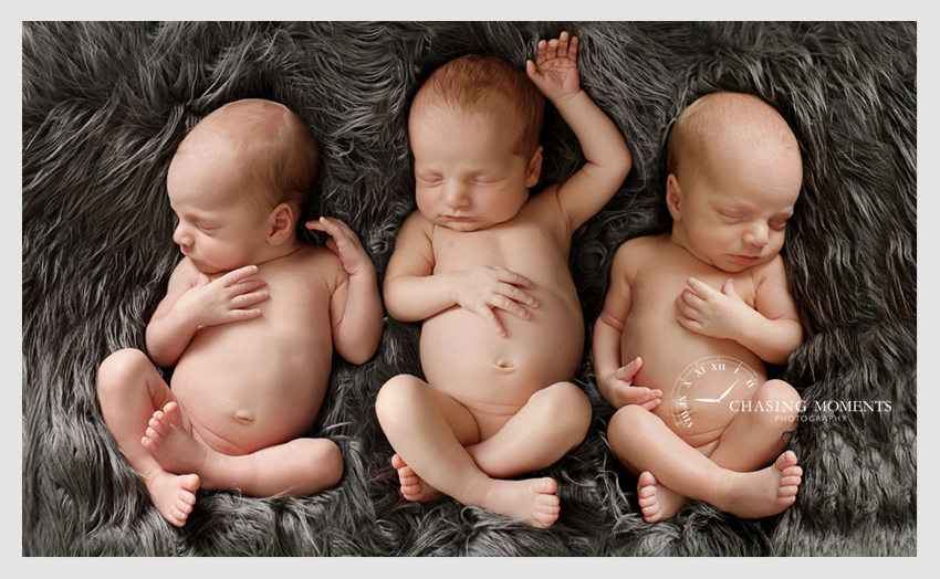 triplets newborn babies professional photos in northern va nova